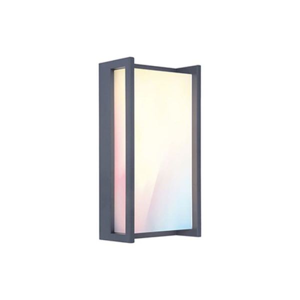 Aplique exterior con colores LED QUBO con control de voz 2700-6500K + RGB IP54 -LUTEC Connect-