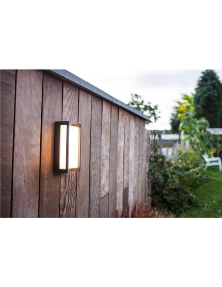 Aplique exterior con colores LED QUBO con control de voz 2700-6500K + RGB IP54 -LUTEC Connect-