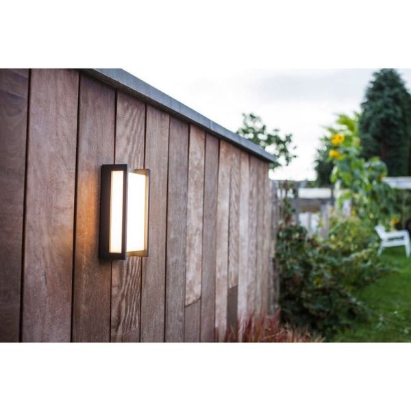 Aplique exterior con colores LED QUBO con control de voz 2700-6500K + RGB IP54 -LUTEC Connect-