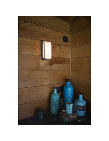 Aplique exterior com cores LED QUBO com controle de voz 2700-6500K + RGB IP54 -LUTEC Connect-