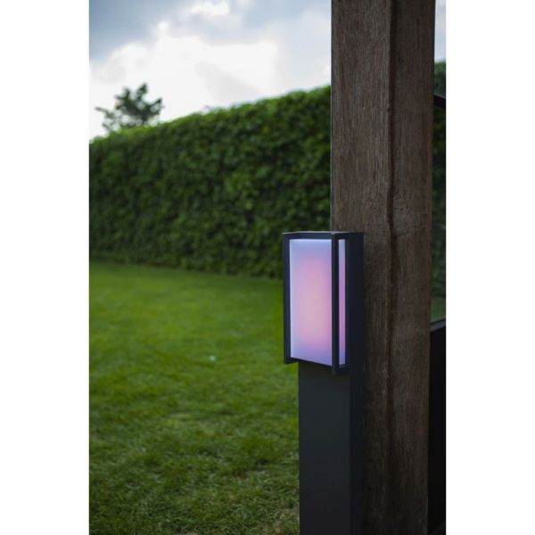 Columna LED QUBO para exterior con control por voz 2700-6500K + RGB 16W IP54 -LUTEC Connect-