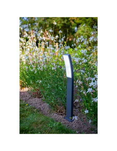 Balise LED extérieure courbée connectée KIRA 19W 2700K-6500K 2090Lm -LUTEC Connect-