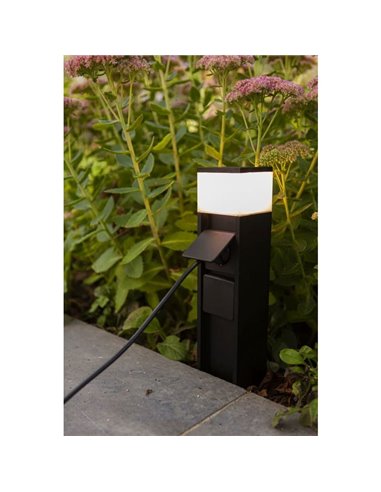 Farol LED com plugue MAINS com controle de voz e temporizador 3000K Tomada Schuko -LUTEC Connect-