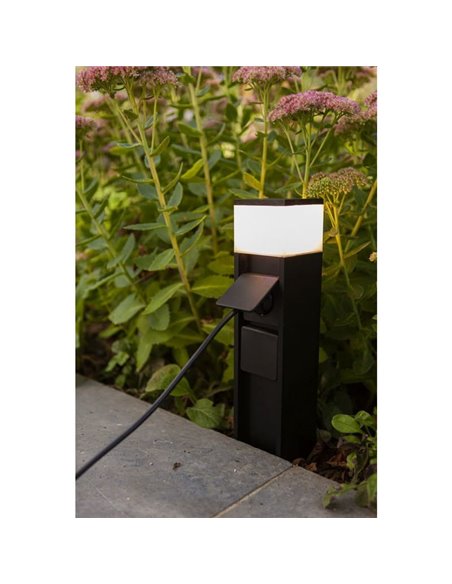 Baliza LED con enchufe MAINS con control por voz y Minutero 3000K Zócalo schuko -LUTEC Connect-