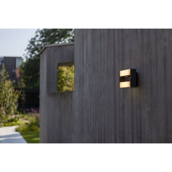 Aplique de pared exterior LED con 2 luminarias movibles CONROY 3000K 138º