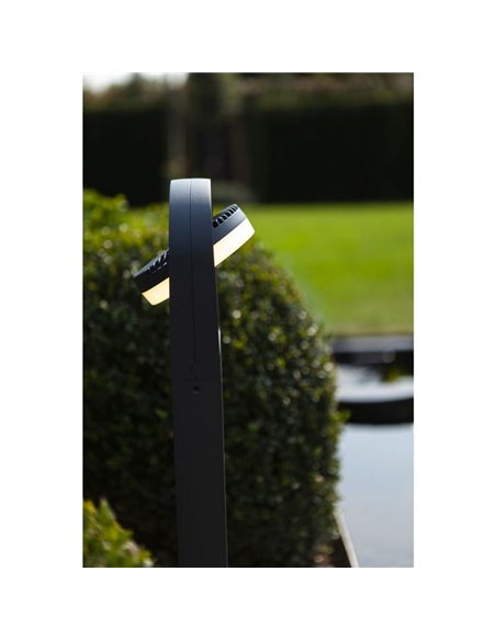 Columna LED de jardon FELE con cabezal giratorio de 320º 3000K antracita IP54