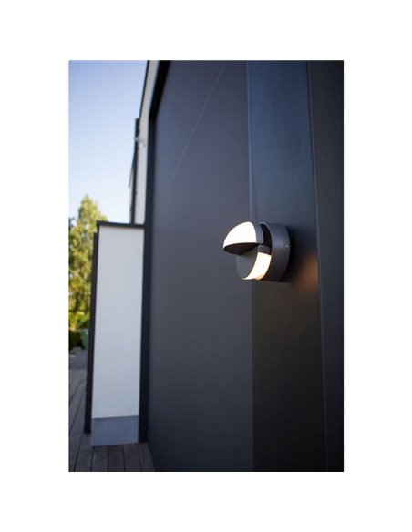 Aplique de pared LED exterior EKLIPS con cabezales giratorios 90º 3000K