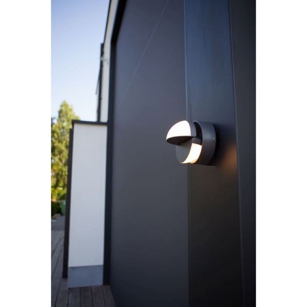 Aplique de pared LED exterior EKLIPS con cabezales giratorios 90º 3000K