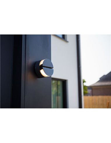 Aplique de pared LED exterior EKLIPS con cabezales giratorios 90º 3000K