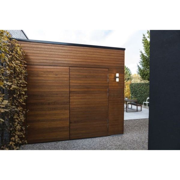 Aplique tubular LED exterior CYRA antracita con cabezales que rotan 350º 3000K