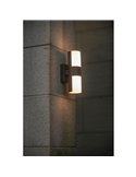 Aplique tubular LED exterior CYRA antracita con cabezales que rotan 350º 3000K