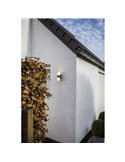 Aplique LED tubular exterior CYRA antracita con sensor de movimiento negro, con cabezales que rotan 350º 3000K