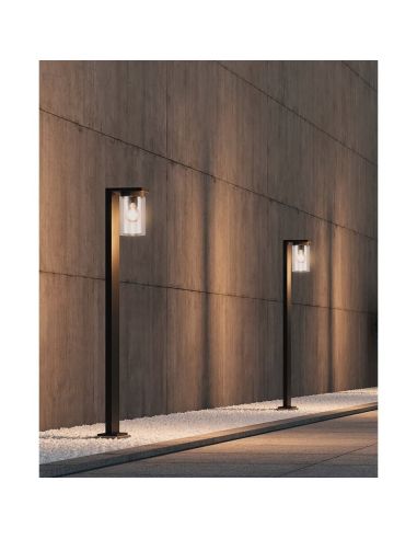 Poste para exterior Superficie ARDILA Sensor Oscuridad e Interruptor | LeonLeds