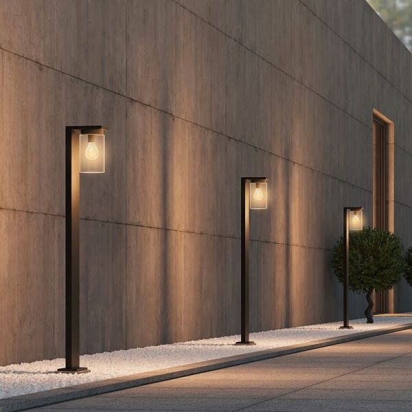 Poste para exterior Superficie ARDILA Sensor Oscuridad e Interruptor | LeonLeds