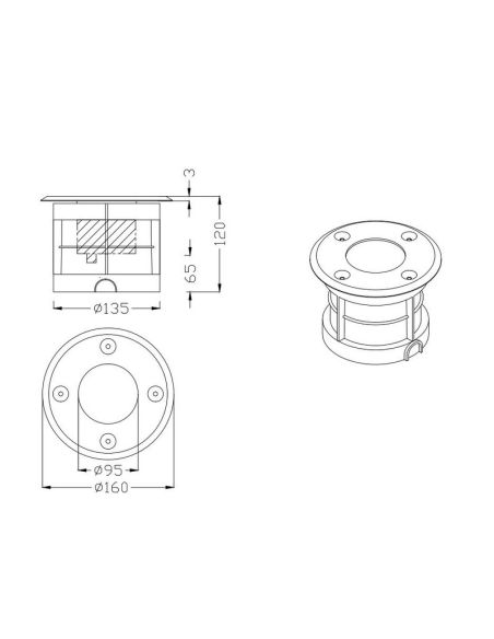 Baliza Redonda Empotrable de suelo LED BELAJA Jardin/Exterior | LeonLeds