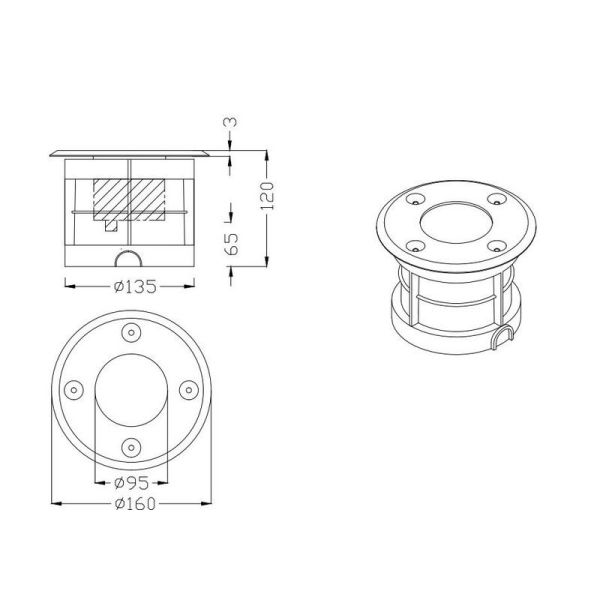 BELAJA Balise ronde à encastrer au sol LED pour jardin/extérieur | LéonLeds