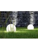 Farol exterior formato bola branco BOLO Ø30cm IP44 | LeonLeds
