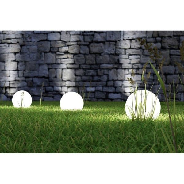Baliza para exterior Forma de Bola Blanco BOLO Ø40cm IP44 | LeonLeds