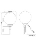 Baliza para exterior Forma de Bola Blanco BOLO Ø40cm IP44 | LeonLeds