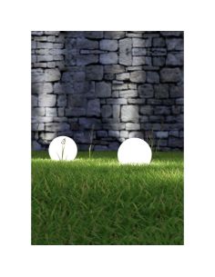 Baliza exterior BOLO Forma de Bola Blanco Ø20cm IP44 | LeonLeds 2