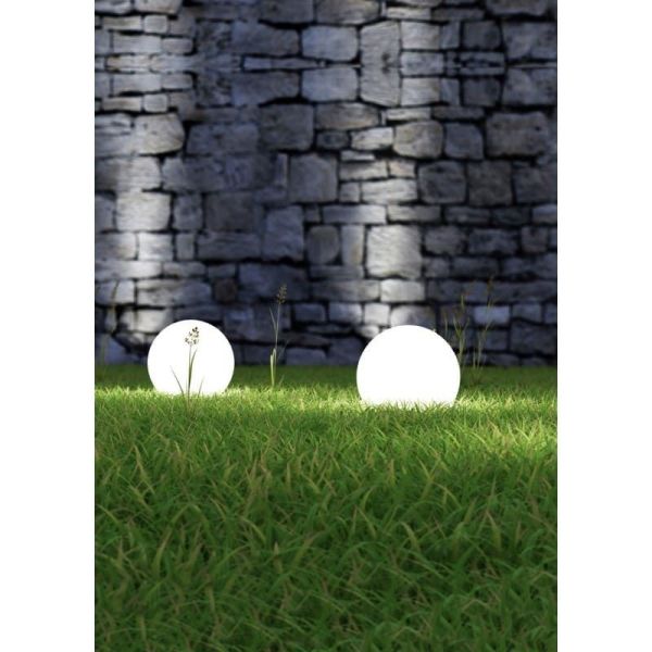 Baliza exterior BOLO Forma de Bola Blanco Ø20cm IP44 | LeonLeds