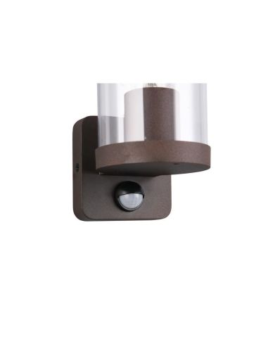 Aplique de pared Exterior BONITO Sensor Movimiento IP44 Óxido | LeonLeds