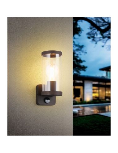 Aplique de pared Exterior BONITO Sensor Movimiento IP44 Óxido | LeonLeds