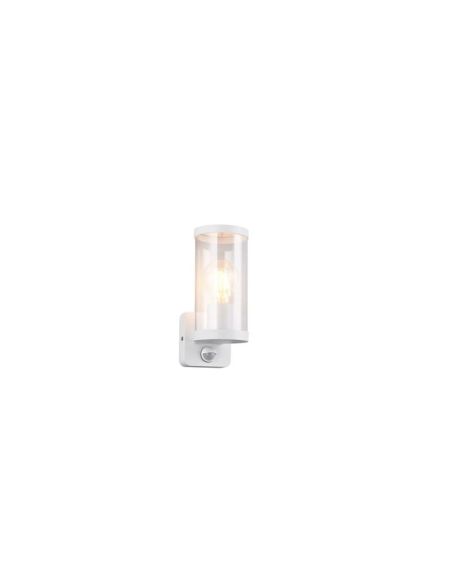Aplique Exterior Pared BONITO Blanco Detector de Movimiento IP44 | LeonLeds