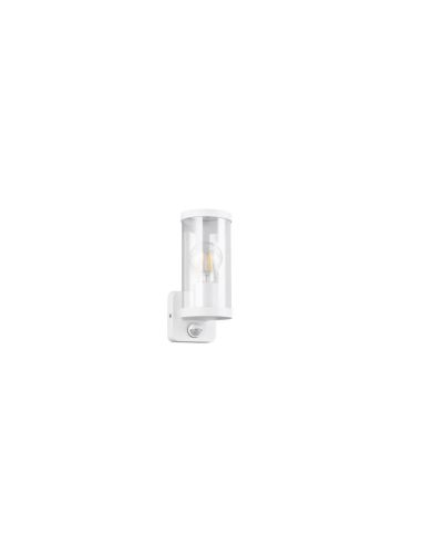 Aplique Exterior Pared BONITO Blanco Detector de Movimiento IP44 | LeonLeds