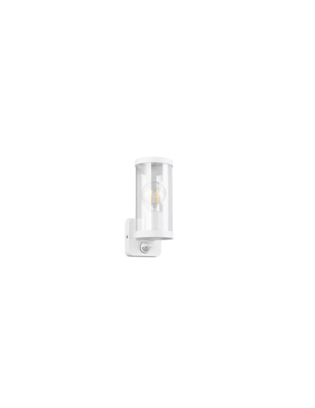 Aplique Exterior Pared BONITO Blanco Detector de Movimiento IP44 | LeonLeds