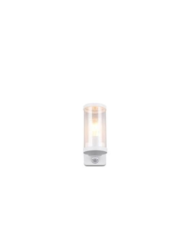 Aplique Exterior Pared BONITO Blanco Detector de Movimiento IP44 | LeonLeds