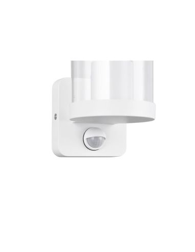Aplique Exterior Pared BONITO Blanco Detector de Movimiento IP44 | LeonLeds