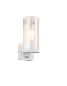 Aplique Exterior Pared BONITO Blanco Detector de Movimiento IP44 | LeonLeds