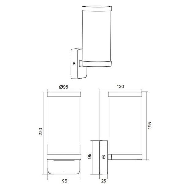 Aplique pared Exterior BONITO Bombilla IP44 Acabado Óxido | LeonLeds