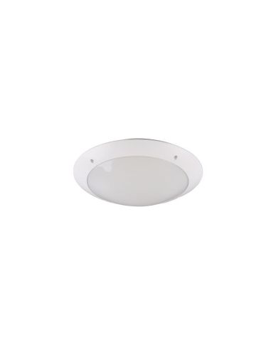Plafón para Exterior CAMARO Color Blanco Ø33cm Techo o Pared | LeonLeds