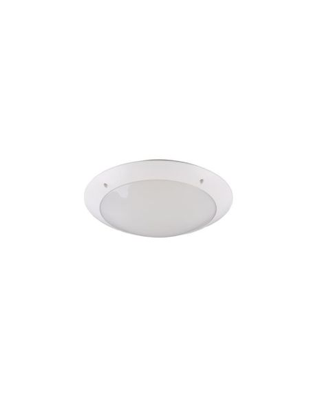 Plafonnier d'Extérieur CAMARO Blanc Ø33cm Plafond ou Applique | LéonLeds