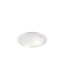 Plafonnier d'Extérieur CAMARO Blanc Ø33cm Plafond ou Applique | LéonLeds