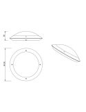 Plafón para Exterior CAMARO Color Blanco Ø33cm Techo o Pared | LeonLeds