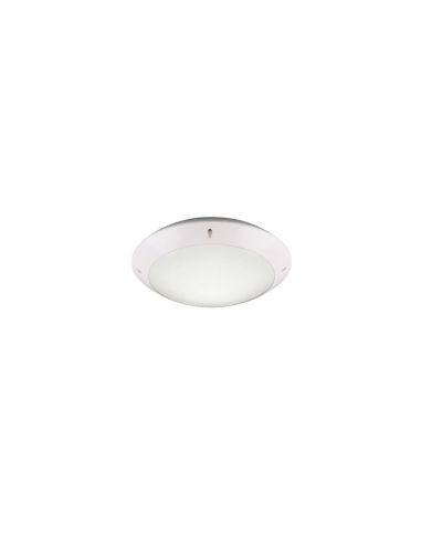 Plafón Exterior CAMARO Color Blanco Ø26cm para Techo o Pared | LeonLeds