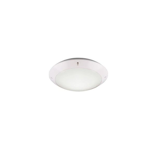 Plafón Exterior CAMARO Color Blanco Ø26cm para Techo o Pared | LeonLeds