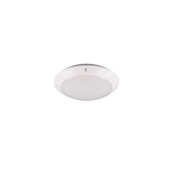 Plafón Exterior CAMARO Color Blanco Ø26cm para Techo o Pared | LeonLeds