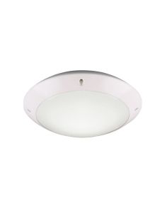 Plafón Exterior CAMARO Color Blanco Ø26cm para Techo o Pared | LeonLeds
