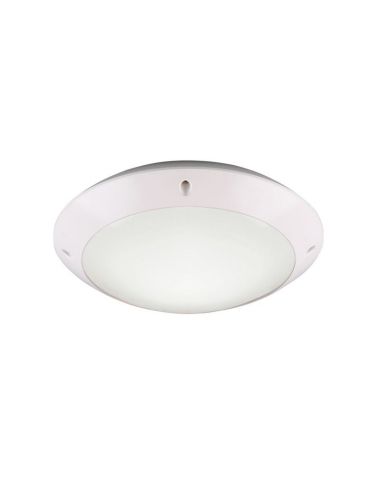 Plafón Exterior CAMARO Color Blanco Ø26cm para Techo o Pared | LeonLeds