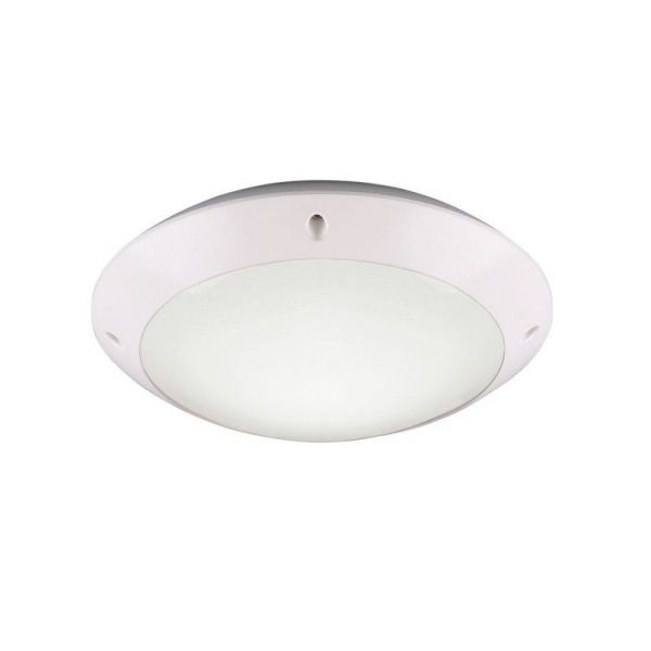 Plafón Exterior CAMARO Color Blanco Ø26cm para Techo o Pared | LeonLeds