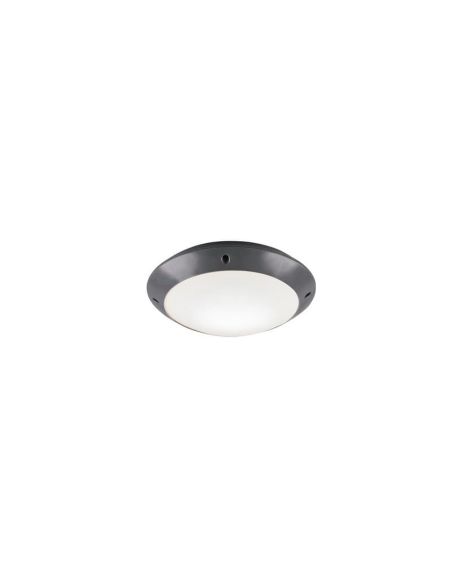 Plafón Exterior CAMARO Color Negro Ø26cm Techo o Pared | LeonLeds