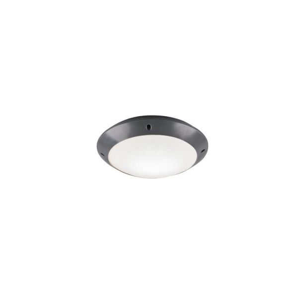 Plafón Exterior CAMARO Color Negro Ø26cm Techo o Pared | LeonLeds