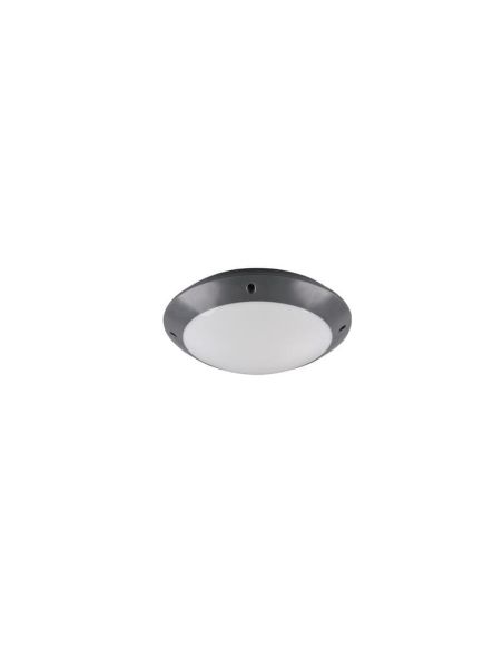 Plafón Exterior CAMARO Color Negro Ø26cm Techo o Pared | LeonLeds