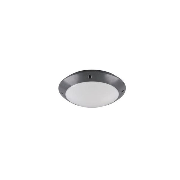 Plafón Exterior CAMARO Color Negro Ø26cm Techo o Pared | LeonLeds