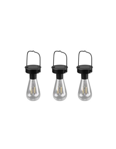 Pacote de 3 sensores de movimento de luzes solares LED CAMPUS e bateria recarregável | LeonLeds