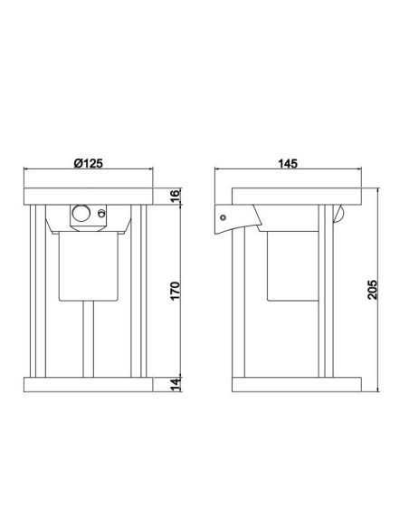 Aplique pared LED Solar CARMO 20cm Sensor Movimiento y Orientación | LeonLeds